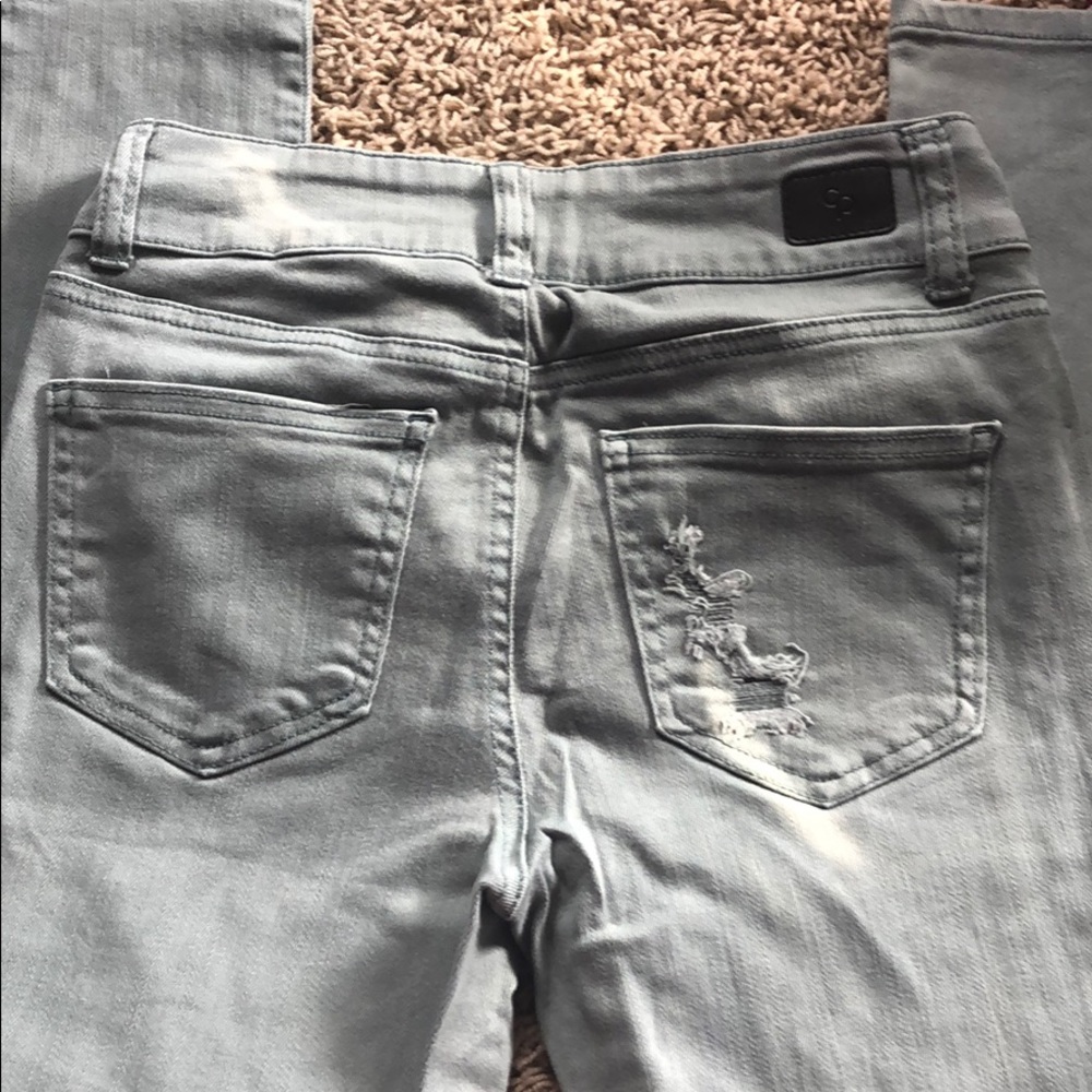 Green crop Jean